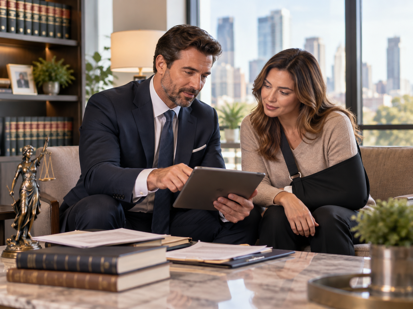Personal injury attorney during a legal consultation